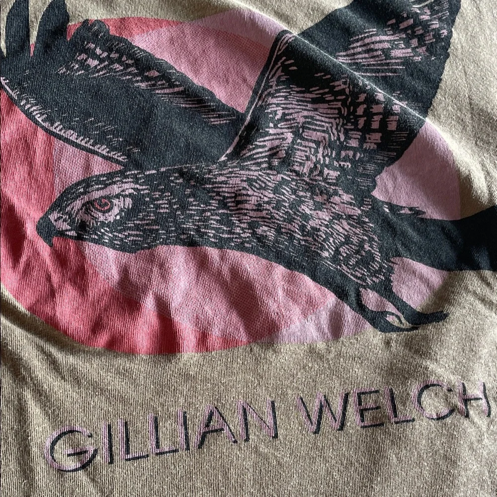Gillian Welch (David Rawlings) T-Shirt with Raptor Bird Design - Picture 2 of 5